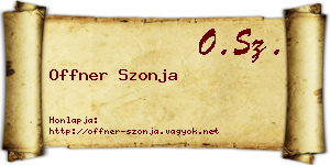 Offner Szonja névjegykártya